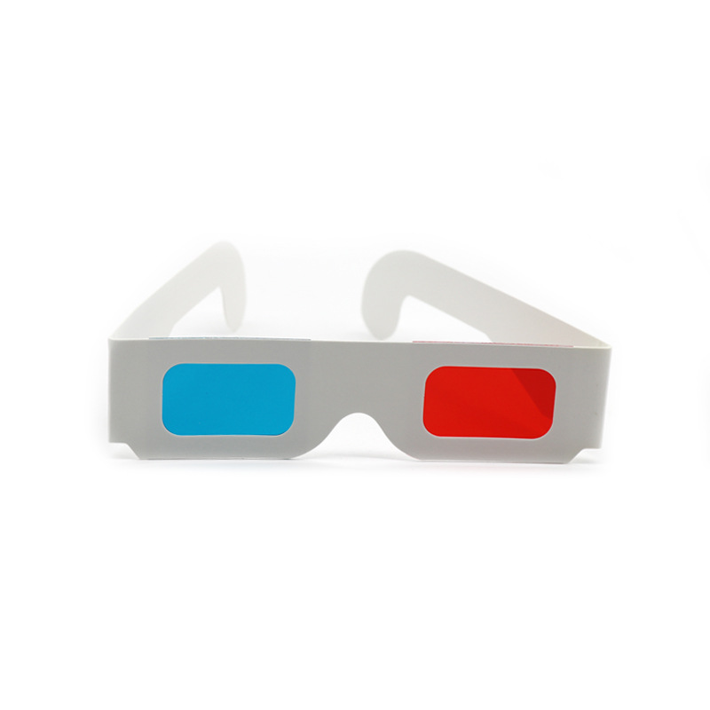 外贸跨境纸质3D立体眼镜红蓝3D纸框架立体眼镜3d电影院眼镜DIY