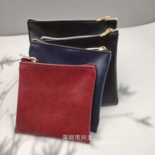 浅金尼龙金色拉链pu皮袋亮面文玩手串袋首饰收纳袋工厂批发直销