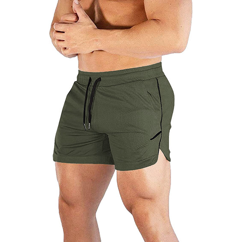 Muscle Fitness Sports Shorts Thin Mesh Quick Drying Casual Running Breathable Capris Men's_voghion.com