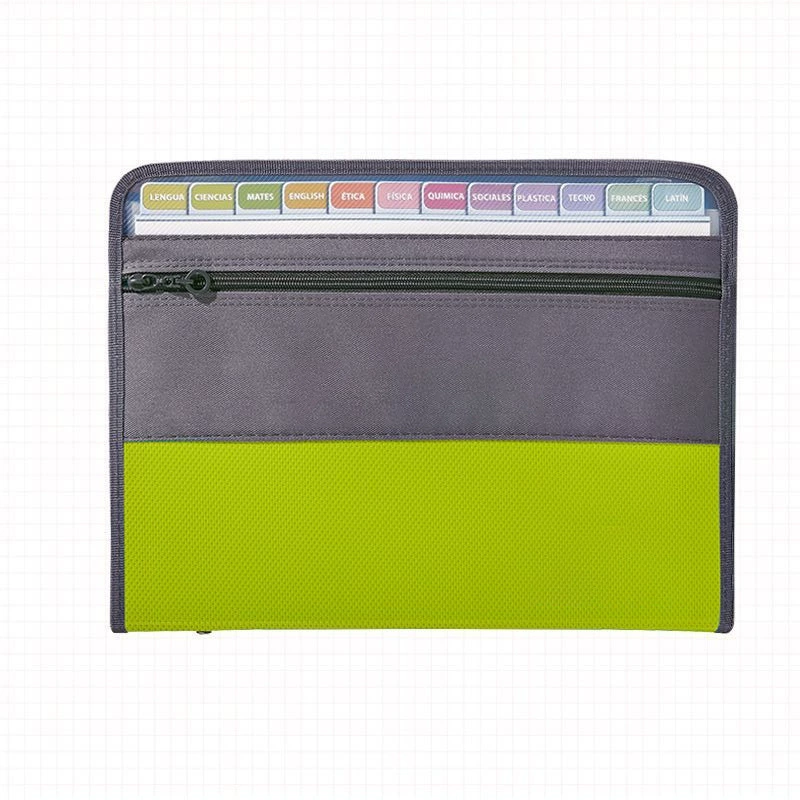 Organ, folder with zipper, universal bag for documents, handheld storage system, 13 floors