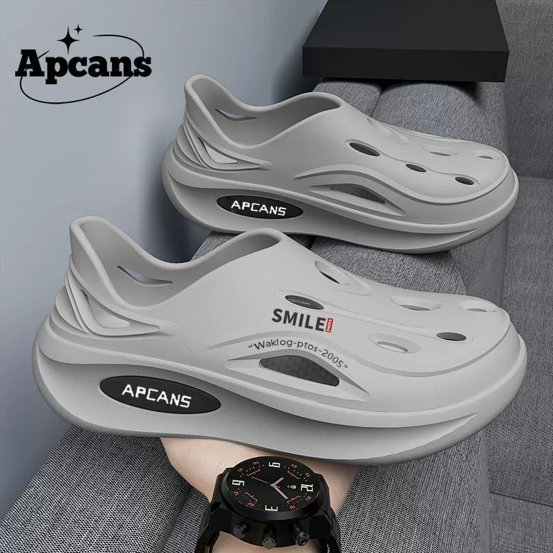 Новые Croc кроссовки APcans мужские спортивные пляжные нескользящие толстой мягкой подошвы EVA, ощущение под ногой, верхняя обувь, мешок, каблуки, сандалии