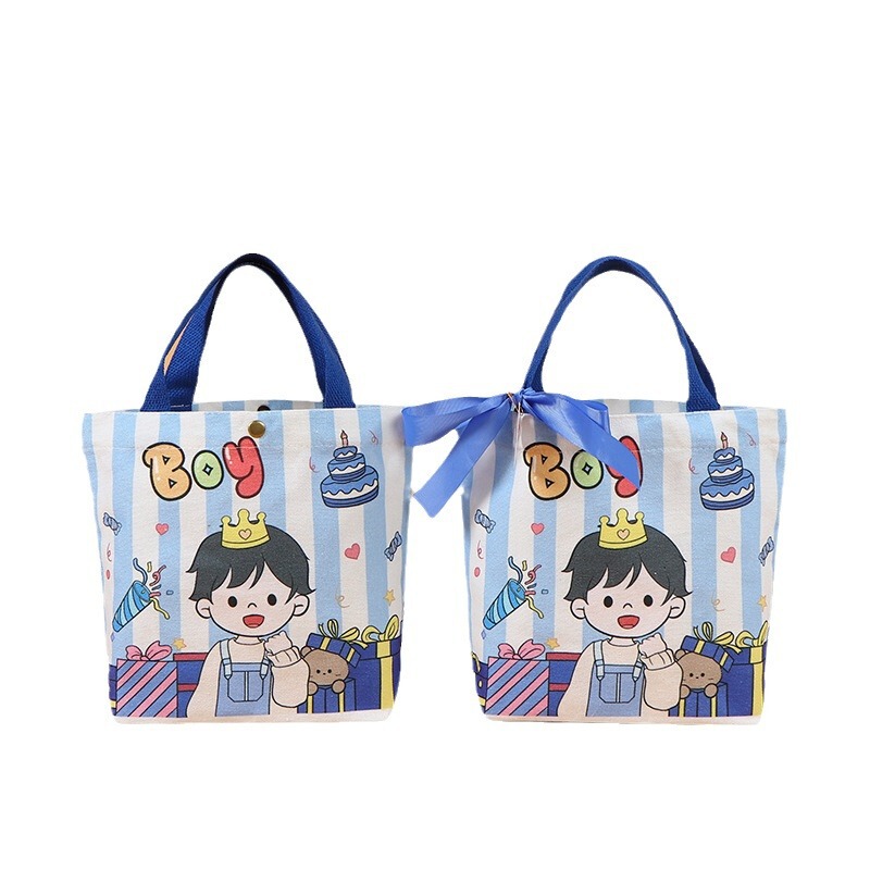 メーカー既製子供のお土産キャンバスバッグ小学生子供の最初の誕生日漫画ギフトボックストートバッグ|undefined