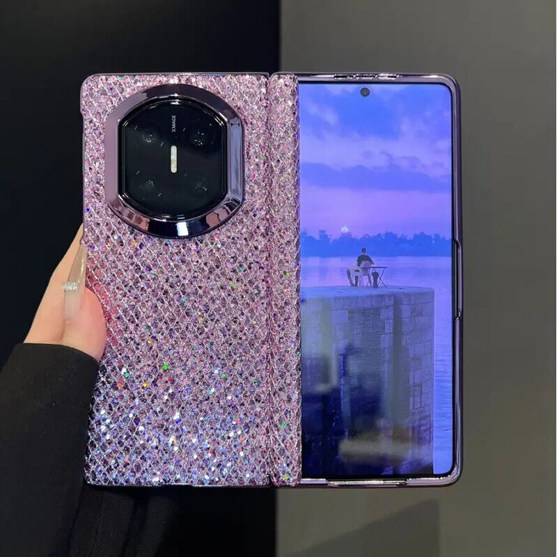 Luxury diamond-patterned case suitable for Huawei MateX 30% off foldable screen phone, MateX6 electroplated X5 anti-drop protective cover Luxury diamond-patterned case suitable for Huawei MateX 30% off foldable screen phone, MateX6 electroplated X5 anti-drop protective cover