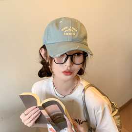 2025新款大头围刺绣棒球帽男女夏季宽帽檐显脸小防晒鸭舌帽软顶潮