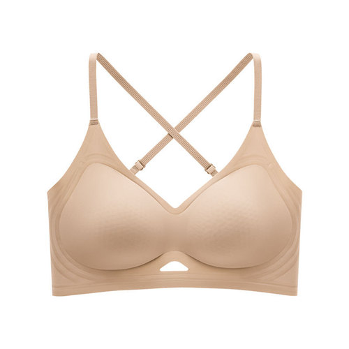 Cross-border expansion large fruit soft support seamless underwear for women breathable small chest gathering beautiful back sexy bra