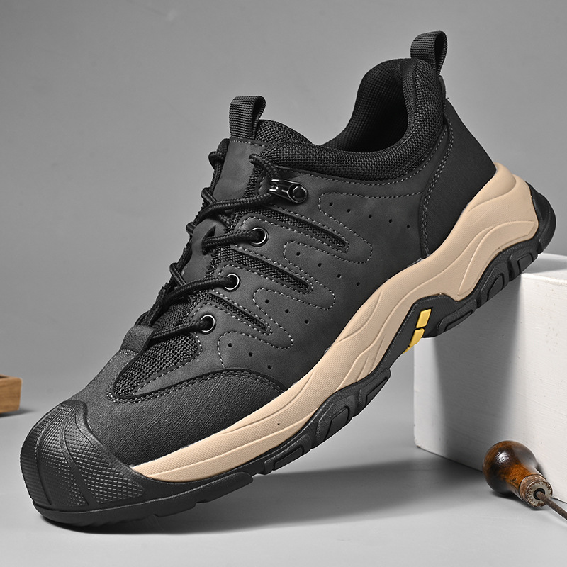 Zapatos casuales para hombres otoño y invierno 2025 nuevos zapatos de montaña deportivos al aire libre ligeros antideslizantes de tamaño grande zapatos para hombres de senderismo 45