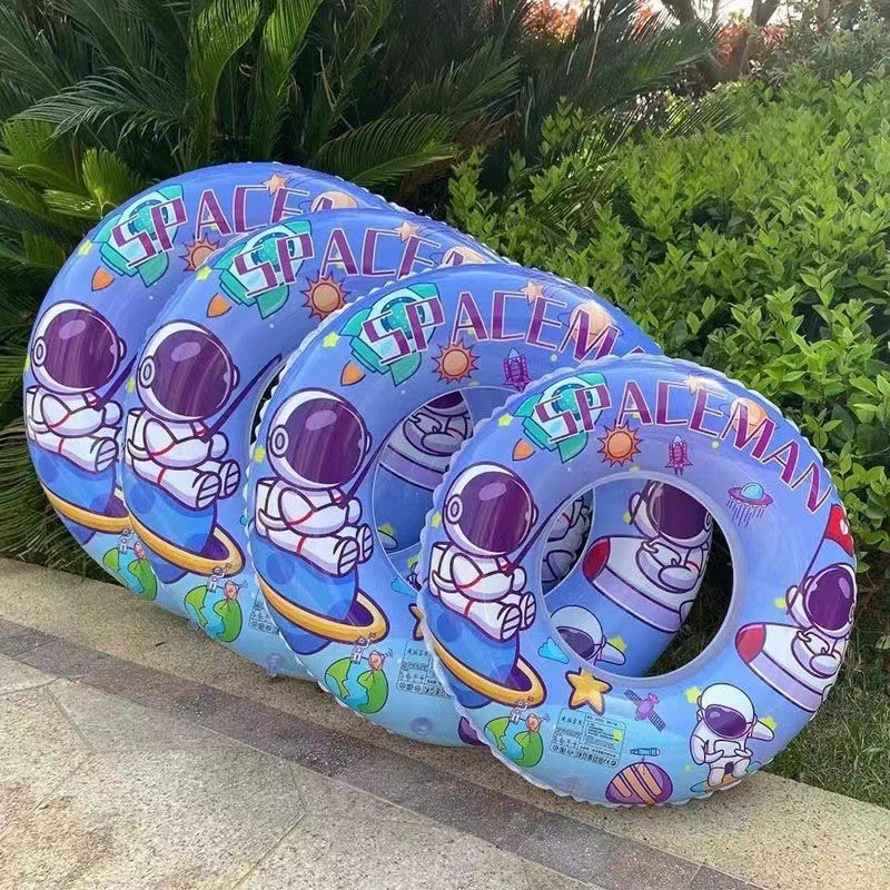 Nuevo anillo de natación para padres e hijos red retro doble bolsa de aire bajo la axila verde engrosado anillo flotante inflable al aire libre