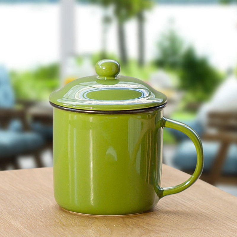 Tazas de esmalte originales, tazas de marca nostálgicas, tazas de agua retro, tazas de esmalte de color, tazas de café impresas LOGO