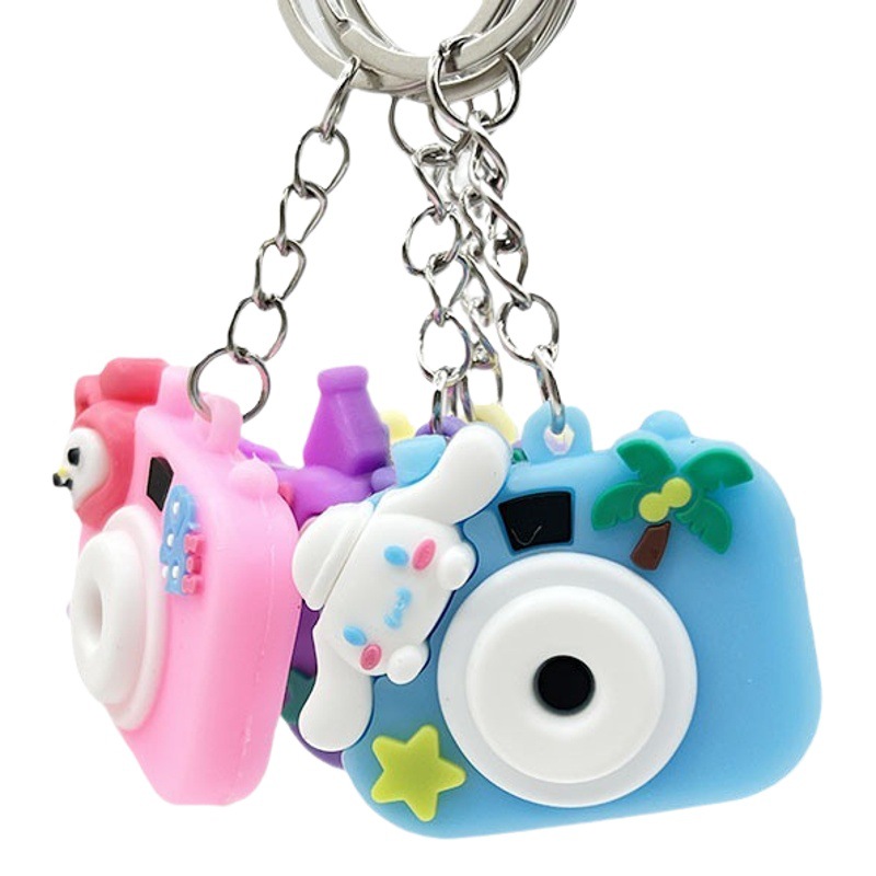Cámara creativa Sanrio llavero muñeca colgante epoxi arqueológico caja ciega