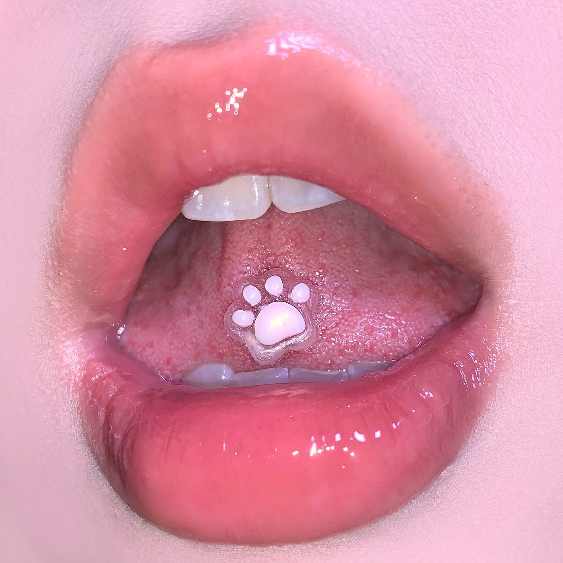 5 Colors Resin Cat Claw Tongue Barbell 316L Surgical Steel Tongue Piercing Jewelry detail image 12
