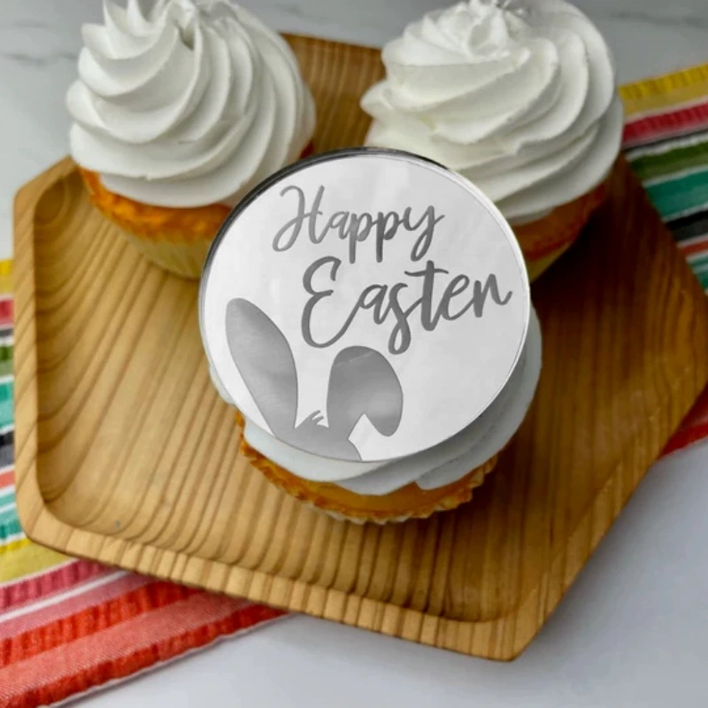 Новый кросс-border insp Feng зайчик-уши акриловая декоративная тарелка для кекса, Happy Easter украшения