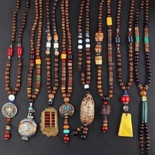 麦太保麦太保西藏特色工艺品民族风项链女复古装饰品木质吊麦太保