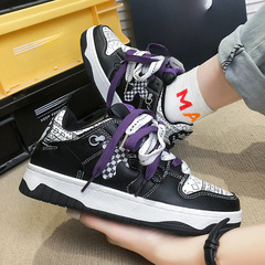 新款百搭小眾國潮超火情侶男女滑板鞋港風ins麵包鞋休閒學生板鞋