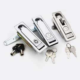 MS713锌合金工业柜锁平面锁 机械弹跳带挂鼻锁 工业柜机箱柜门锁