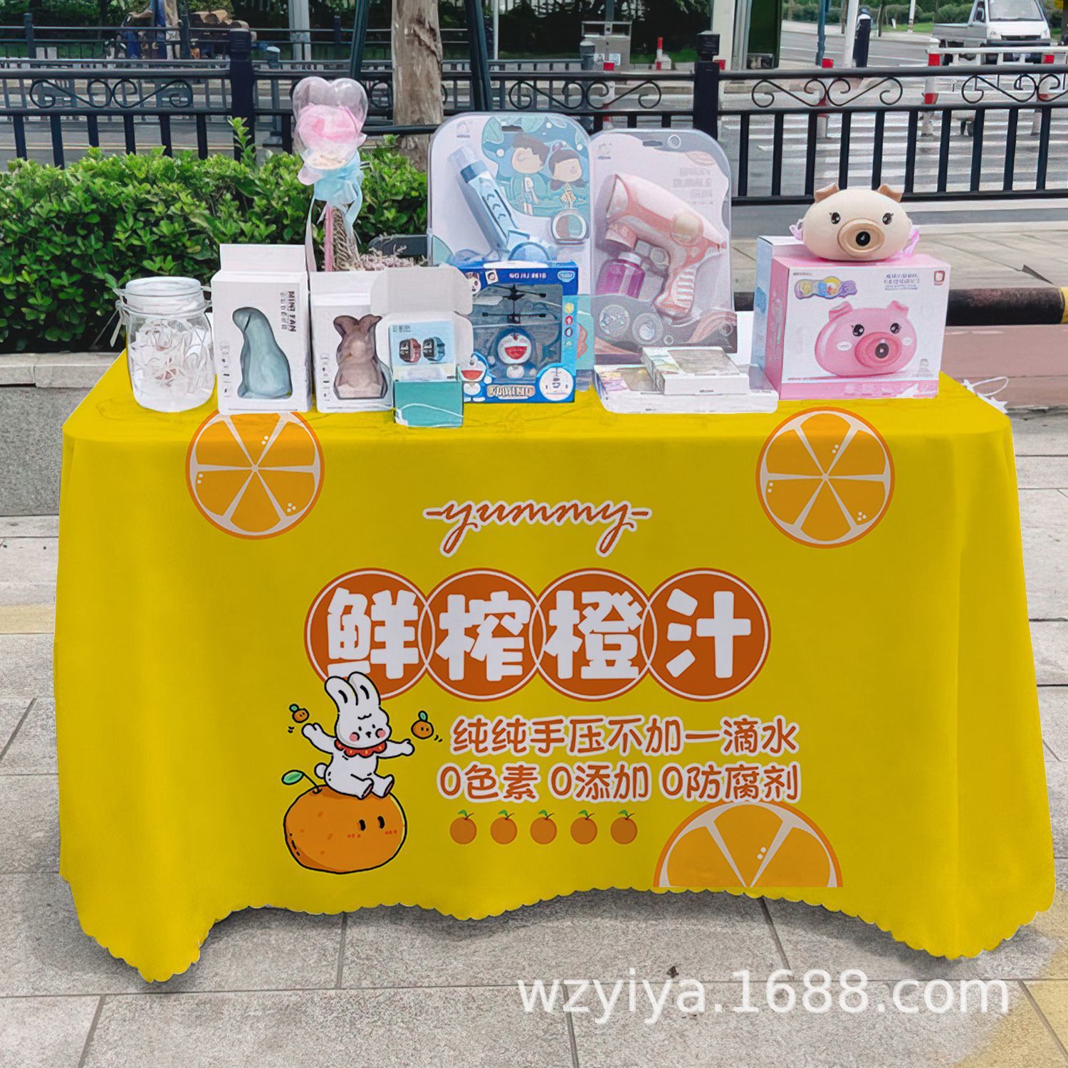 Mantel de jugo recién exprimido