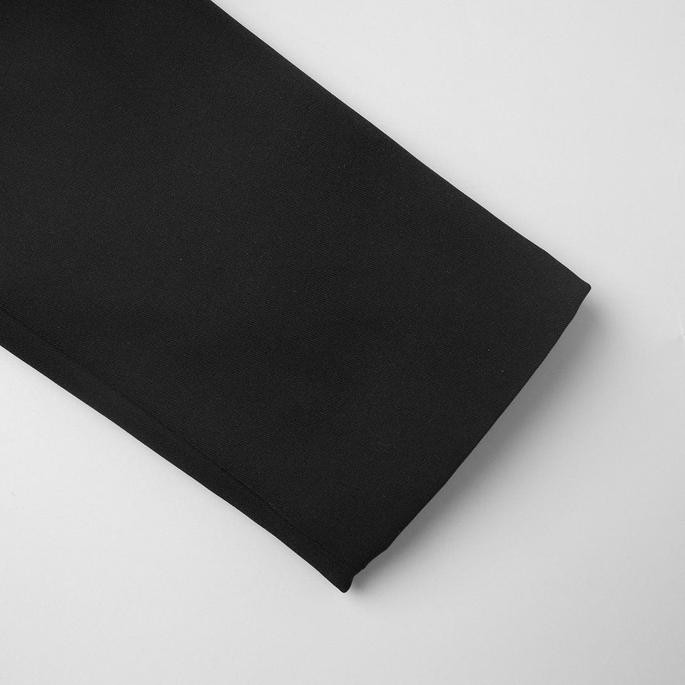 Bộ vest nữ kèm chân váy ngắn dáng ôm, tay dài, phong cách công sở thanh lịch — đen chi tiết 12