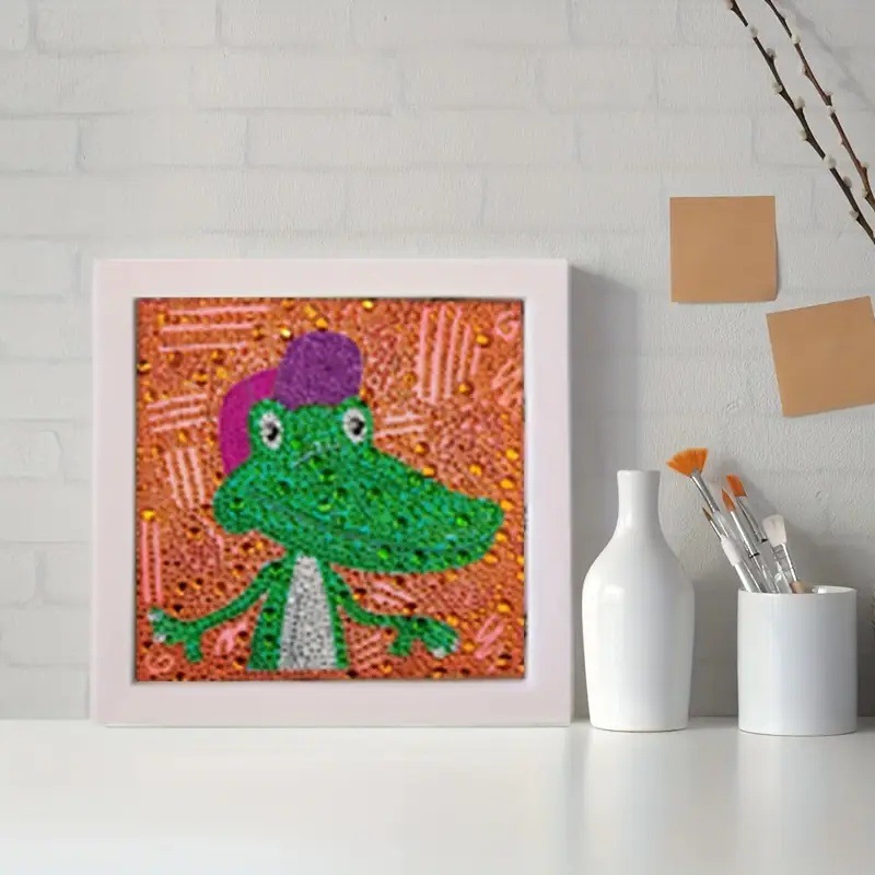 Cross-Border Creative DIY Diamond Painting Frame Pvc Plastic Table Photo Frame Square Mounting Frame Foreign Trade Manufacturer Wholesale