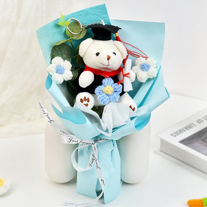 Flor de lana tejida a mano ramo de flores de girasoles flores de punto flor de simulación comercio exterior transfronterizo amazona