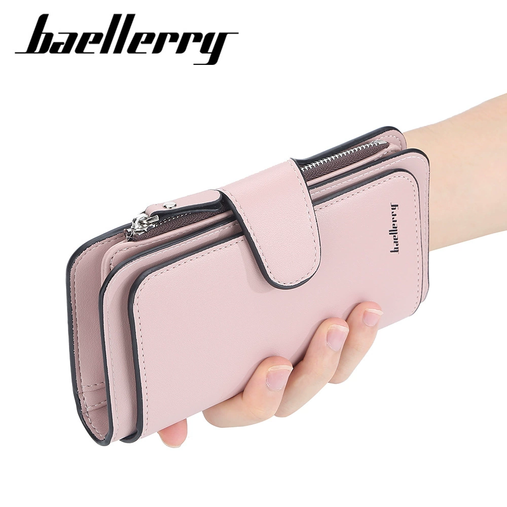 baellerry Длинный кошелек, модная маленькая клатч-сумочка на молнии, максимальная длина