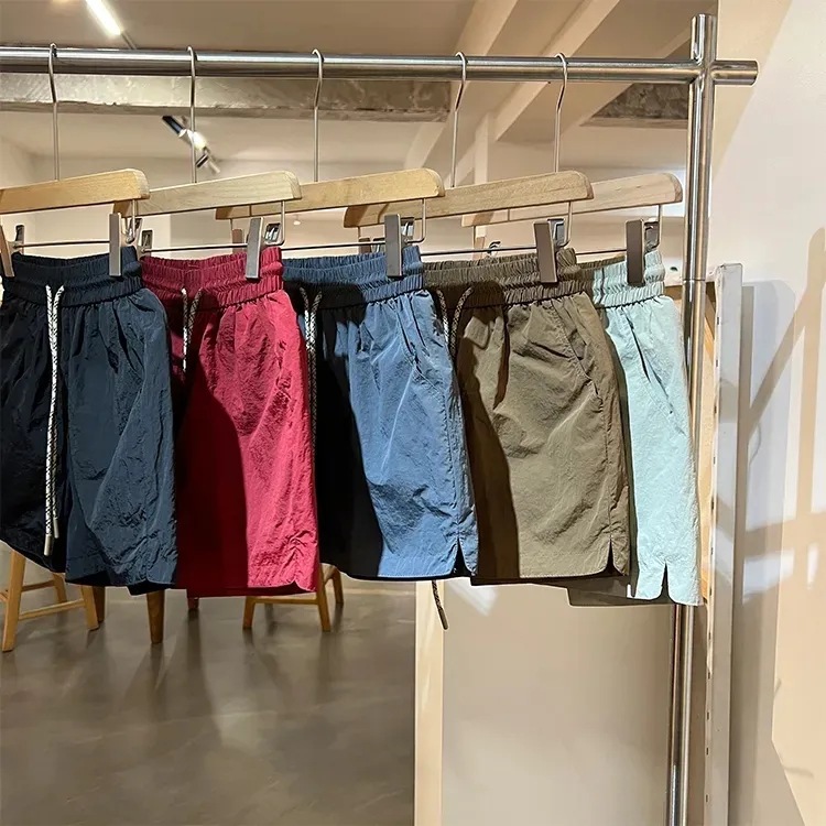 씻은 순면 얇은 사이드 슬릿 높은 허리 드로우 스트링 캐주얼 반바지 여자 여름 올 매치 슬리밍 와이드 레그 팬츠 A 자형 핫 팬츠