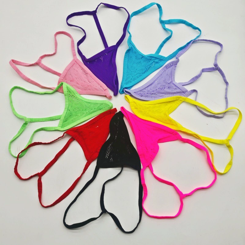 Многоцветные трусы в европейском и американском стиле, сексуальные кружевные женские стринги с вырезами, мягкое и удобное сексуальное нижнее белье с низкой талией.