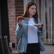 现货~韩国LOW CLAS*IC 25春季新品复古宽松休闲百搭撞色格子衬衣