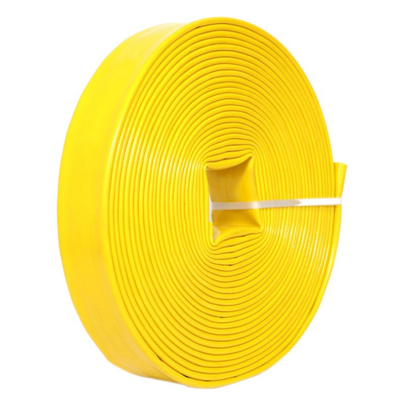 2,5-дюймовый светло-желтый ПВХ водопровод Завод снабжения орошения высокого давления Водяной насос воды Выпускной ремень сельскохозяйственных орошения воды пояса