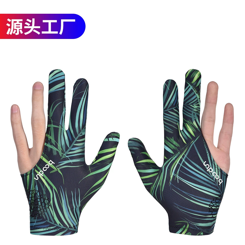 Новые трансграничные бильярдные перчатки производителя, домашние без пальцев, высокоэластичные, противоскользящие, персонализированные, градиентные, цветные, спортивные, для защиты пальцев для бильярда