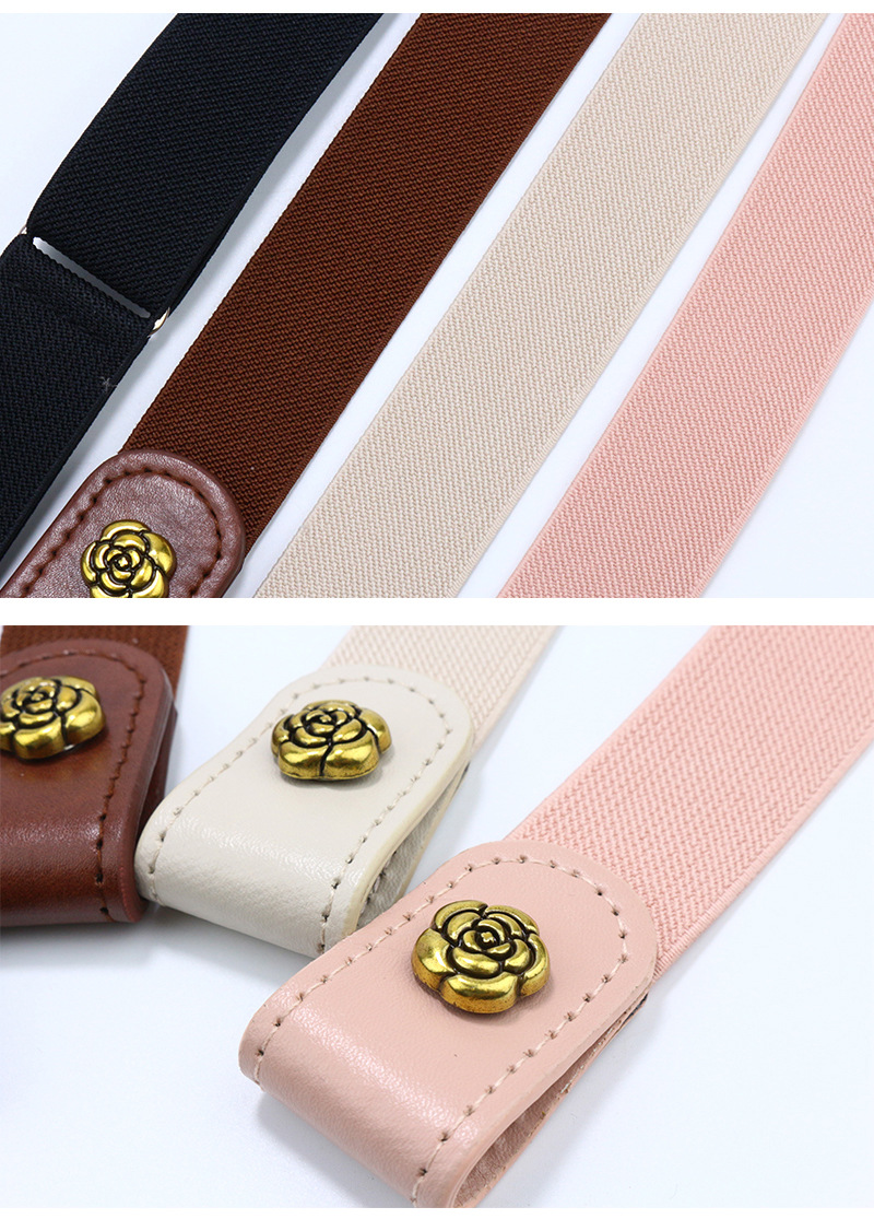 Fashion Solid Color Leopard Pu Leather Alloy Diamond Women's Woven Belts 1 Piece display picture 6
