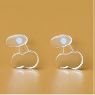 Transparente del oído del palillo del oído no alérgicos espárragos del oído PIN de resina de la carcasa de perforación del oído espárragos DIY accesorios de la joyería del oído