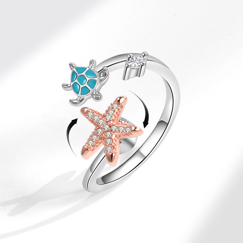 one size ring with stone with zircon