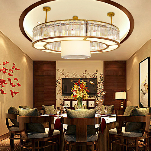 New Chinese-style chandeliers for dining rooms, circular crystal designs—perfect for villa clubs, restaurants, private banquet halls, hotel lobbies, and grand banquet venues.