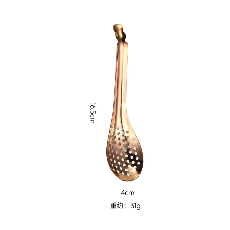 批发不锈钢家用小漏勺过滤汁勺子甜品勺子挖勺磨姜勺子|undefined