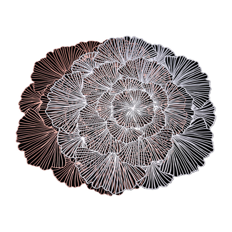 Nueva SERIE DE dorados Teslin placemat estera tazón hotel restaurante occidental mantel espesado aislamiento creativo mantel