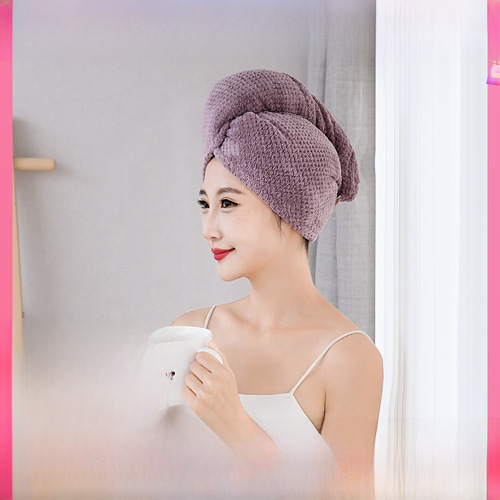 Thickened Ultra-absorbent Coral Fleece Pineapple Pattern Quick-dry Women's Turban Double-layer Shower Cap Cross-border Wholesale Customization