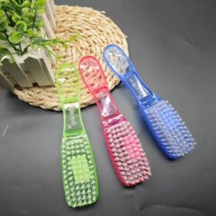 水晶靴ブラシ硬毛プラスチックカラー家庭用長柄洗浄靴ブラシ卸売り怠け者軟毛靴拭き卸売り