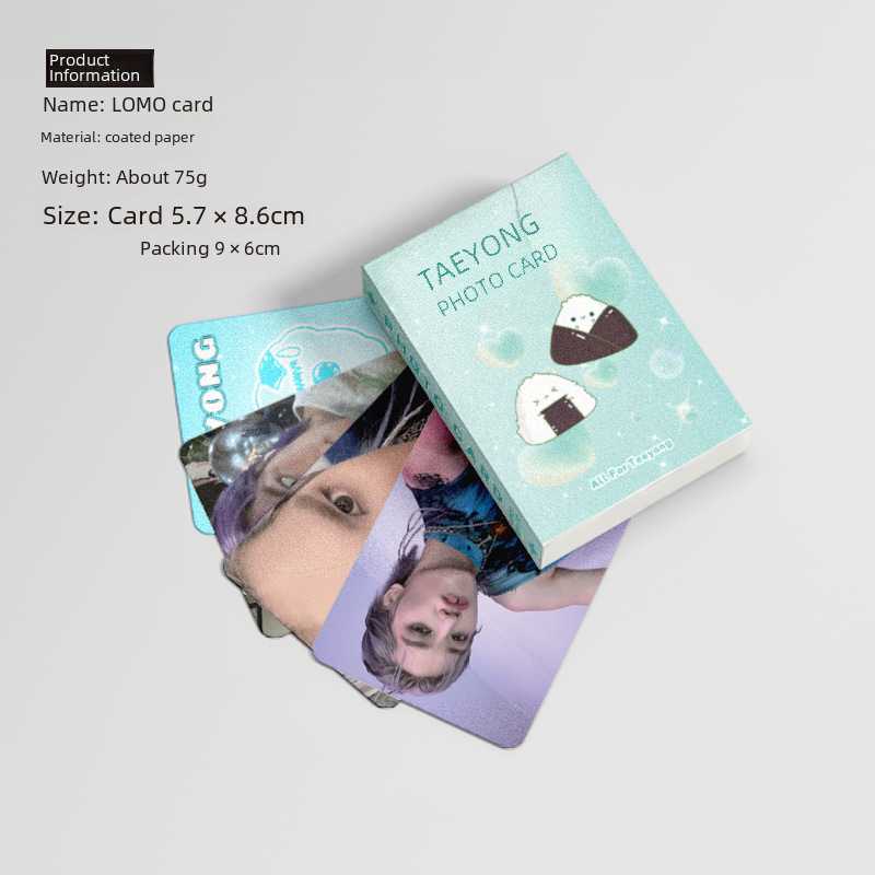 Li Taeyong Mini Card Box 50 Pieces 57x86mm Taeyong Laser Lomo Postcards