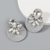 Glossy elastic woven earrings, European style, polyester, suitable for import