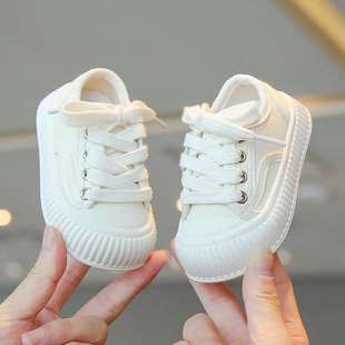 Autumn New Kidsren's Canvas Shoes Ultra-Light Soft Sole Retro Biscuit Shoes Boys and Girls Kindergarten Toddler Shoes Sports Shoes