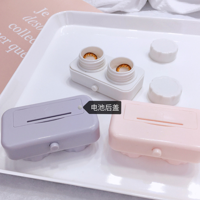 卸売りコンタクトレンズ洗浄器電動コンタクトレンズケース美瞳洗浄ケース携帯美瞳近視洗浄機|undefined