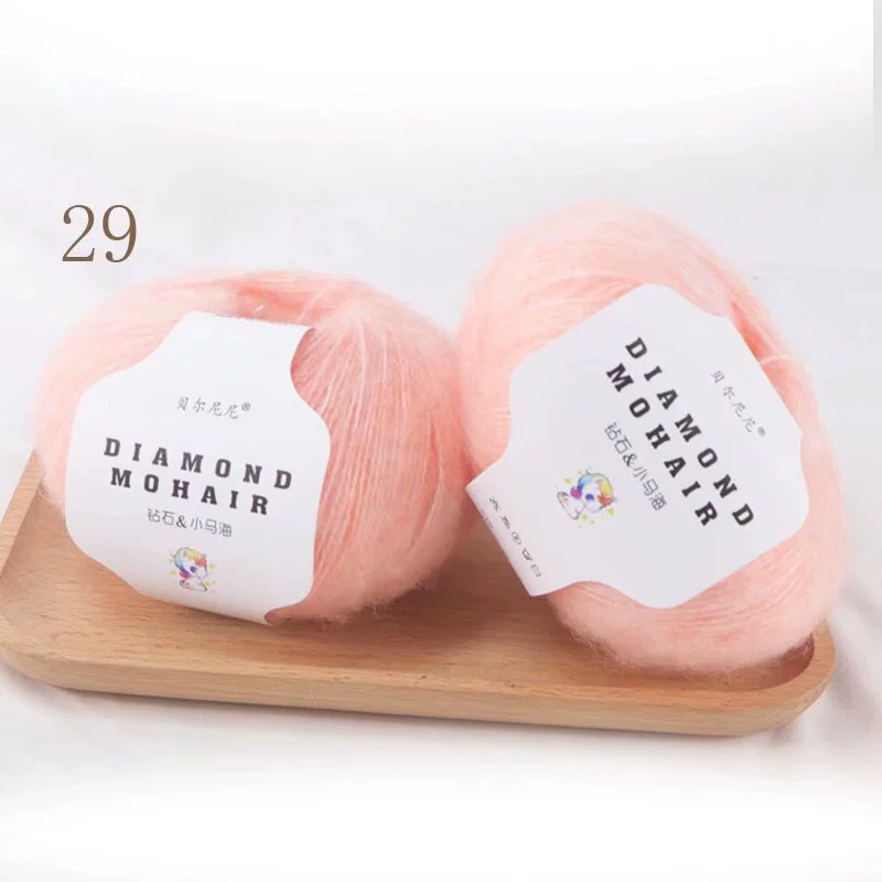 Diamond Pony: шарф и клубок пряжи Diamond Mohair, ручная работа, бренд 贝尔尼尼, разнообразные конфигурации