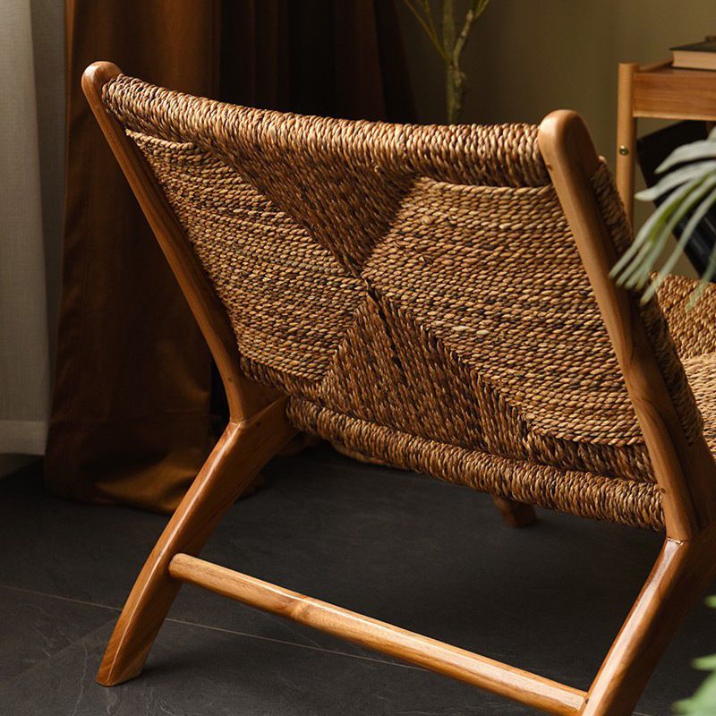 Silla de caña sofá individual silla de ocio silla de madera maciza respaldo balcón vivienda tronco silla de viento tranquilo vivienda sala de estar