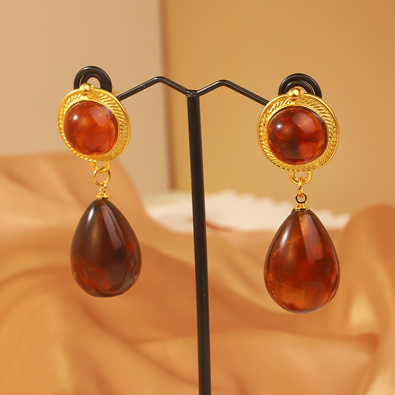 Palacio medieval estilo retro gota de moda aretes de aretes