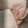 Cute sophisticated brand small design advanced ring with stone, cat's eye, light luxury style, high-quality style