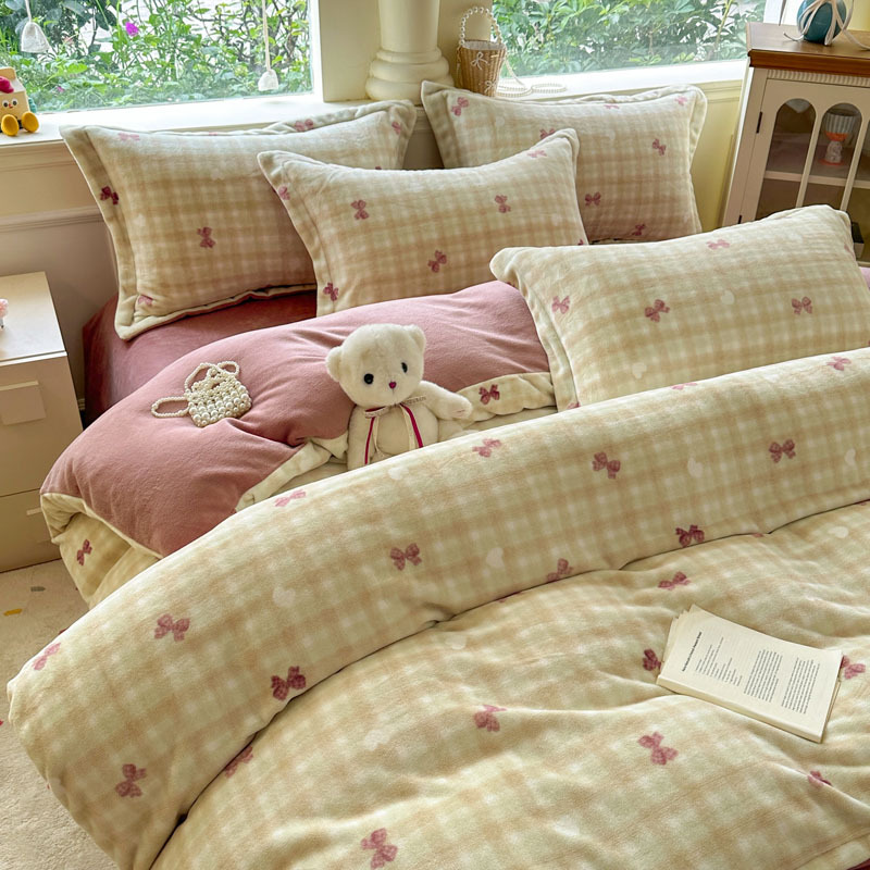 Invierno flor de leche de invierno cubierta de edredón 150x200 invierno flange coral cubierta de edredón individual más edredón