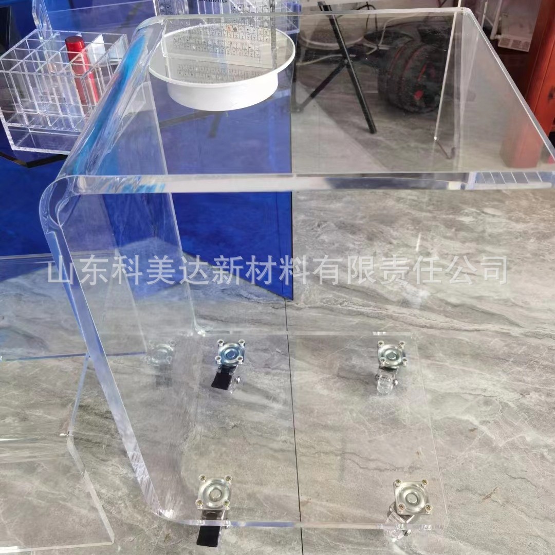 喝茶方便移动茶台 透明可移动便利茶台 亚克力制品茶台