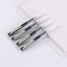 12支装白雪直液式走珠笔0.5mm彩色中性笔速干学生用黑色水性笔做