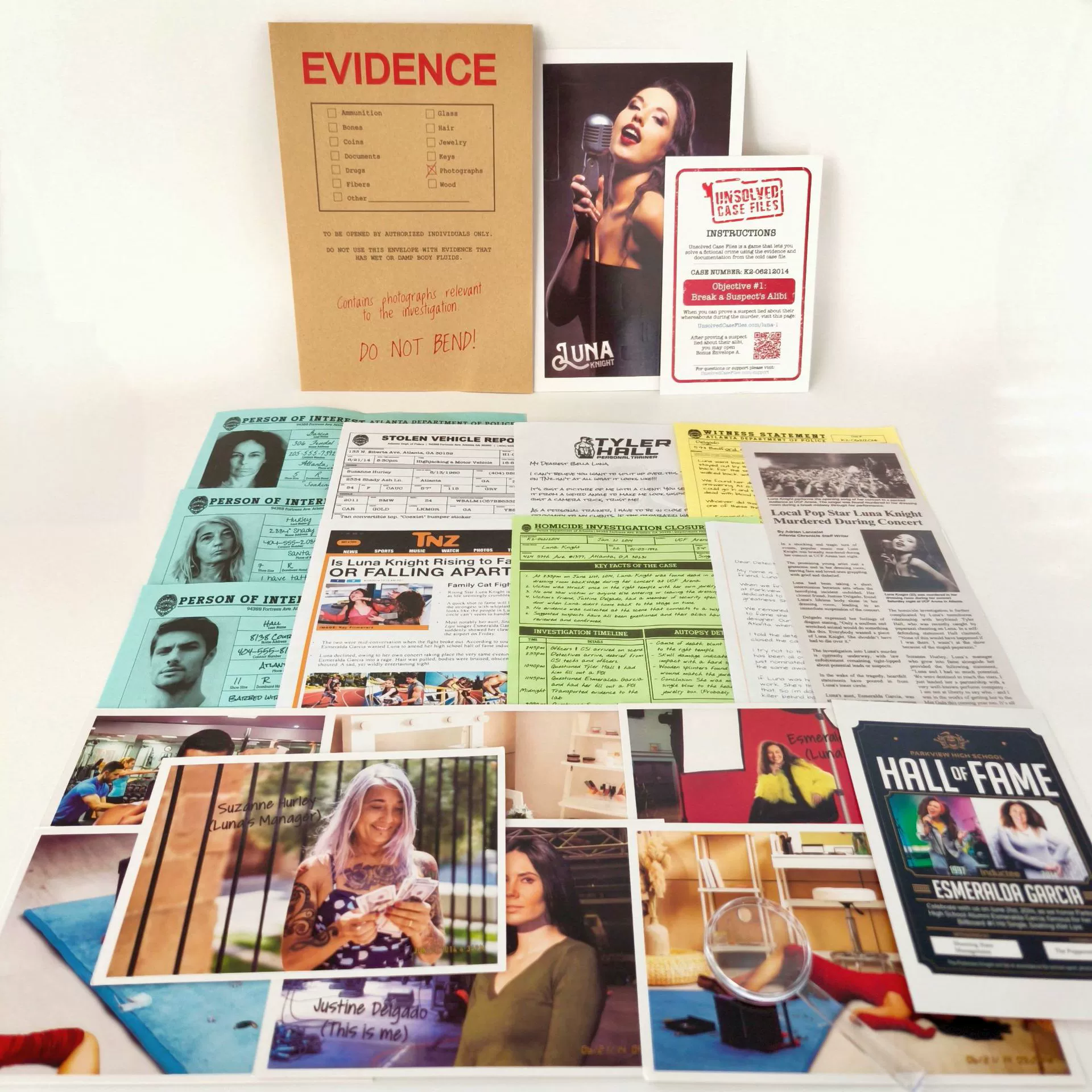 Cross-border unsolved case file Luna Knight Case reusable puzzle game file
