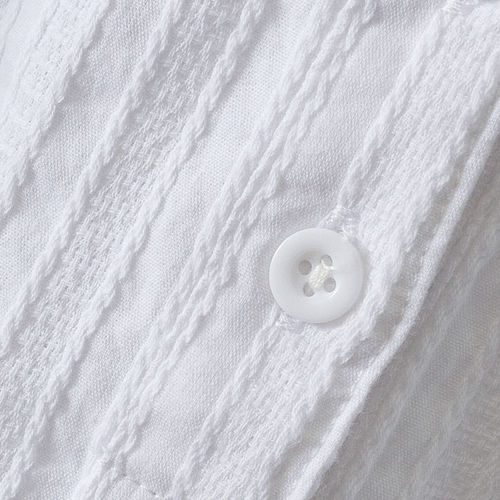 Women's Long-Sleeve Pure Cotton White Shirt with Loose Casual Design V-Neck Blouse for Outerwear