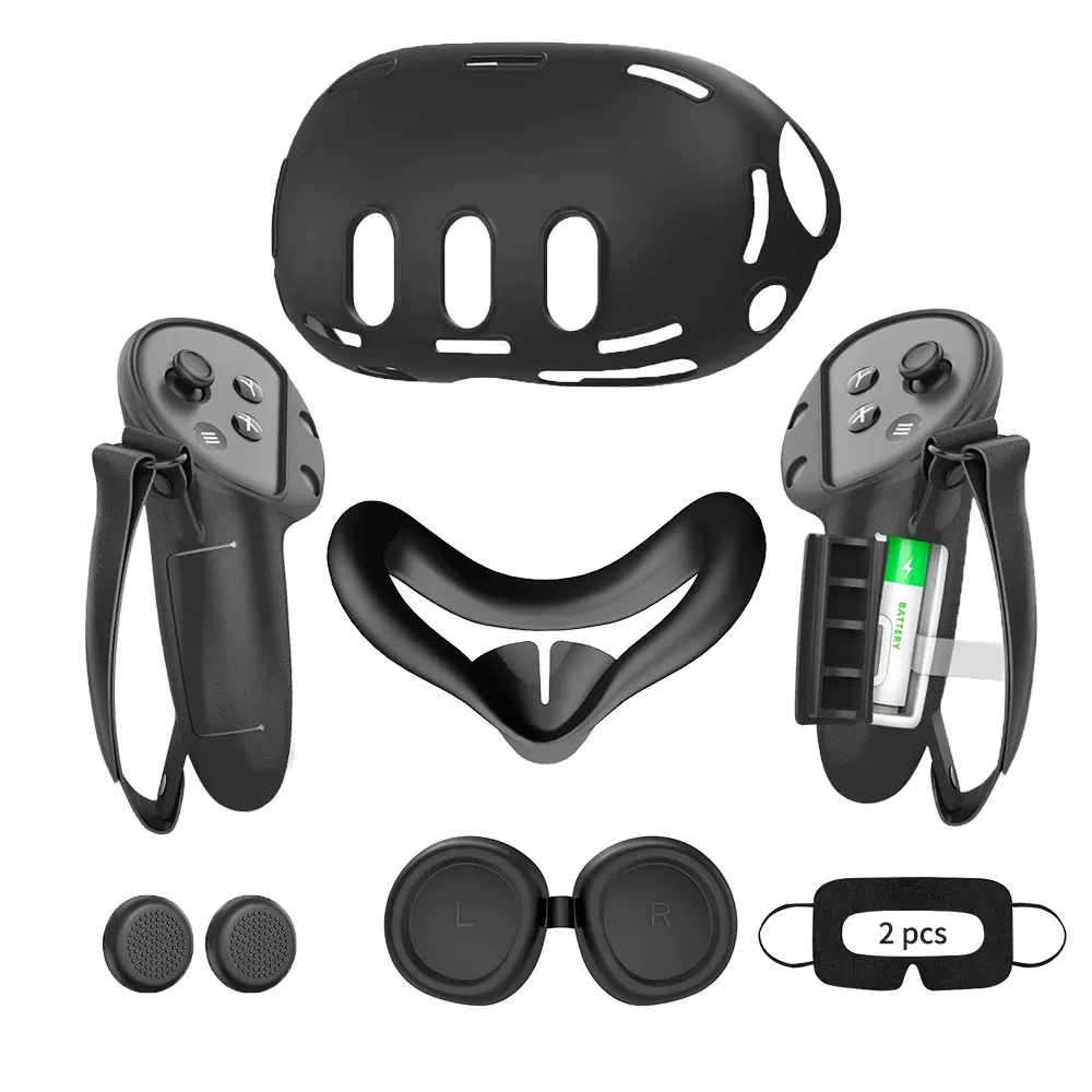 跨境适用Meta quest3硅胶保护套主机套手柄面罩VR套quest3配件